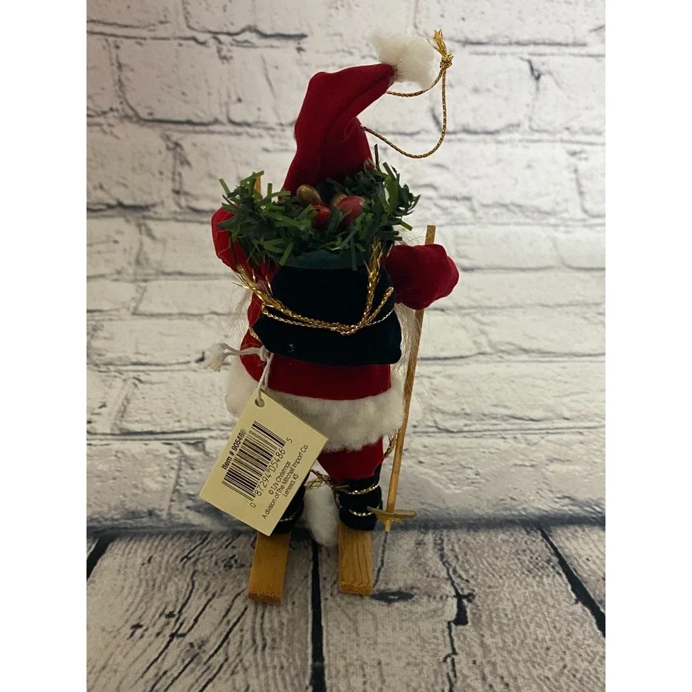 Vintage NWT The Santas Ornament‎ By Tina Mitchell Ski Christmas Tree Decor